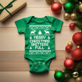 Merry Christmas Shitter's Full Baby Onesie