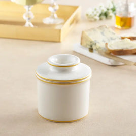 The Original Butter Bell Crock, Gold Trim